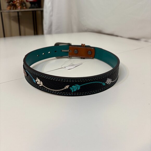 🌼 Catchfly Studio Girls Leather Belt – Feather Stitch Detail 🌼 - Picture 2 of 2